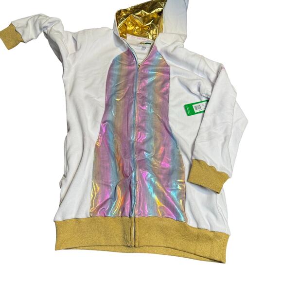 Tipsy Elves Unicorn Sweater Dress, Gold Trim Pink Tail, Women's Size 3XL, NWT - Picture 8 of 9